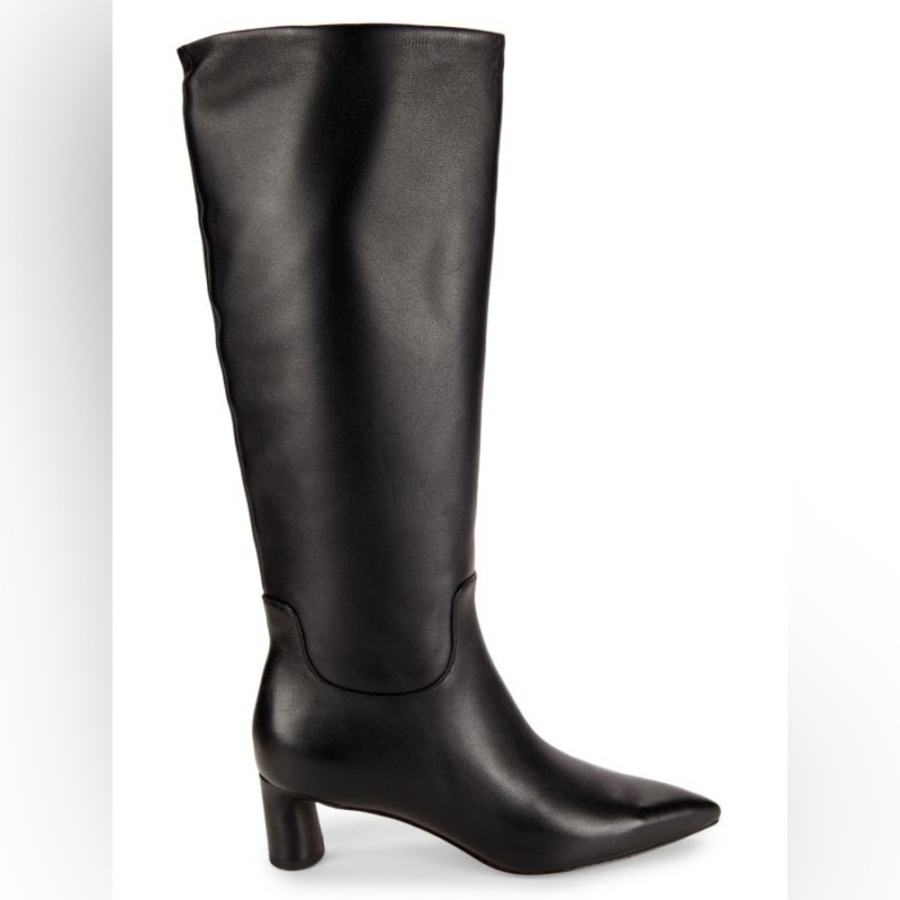 Vince Floris Point Toe Leather Mid Calf Boots